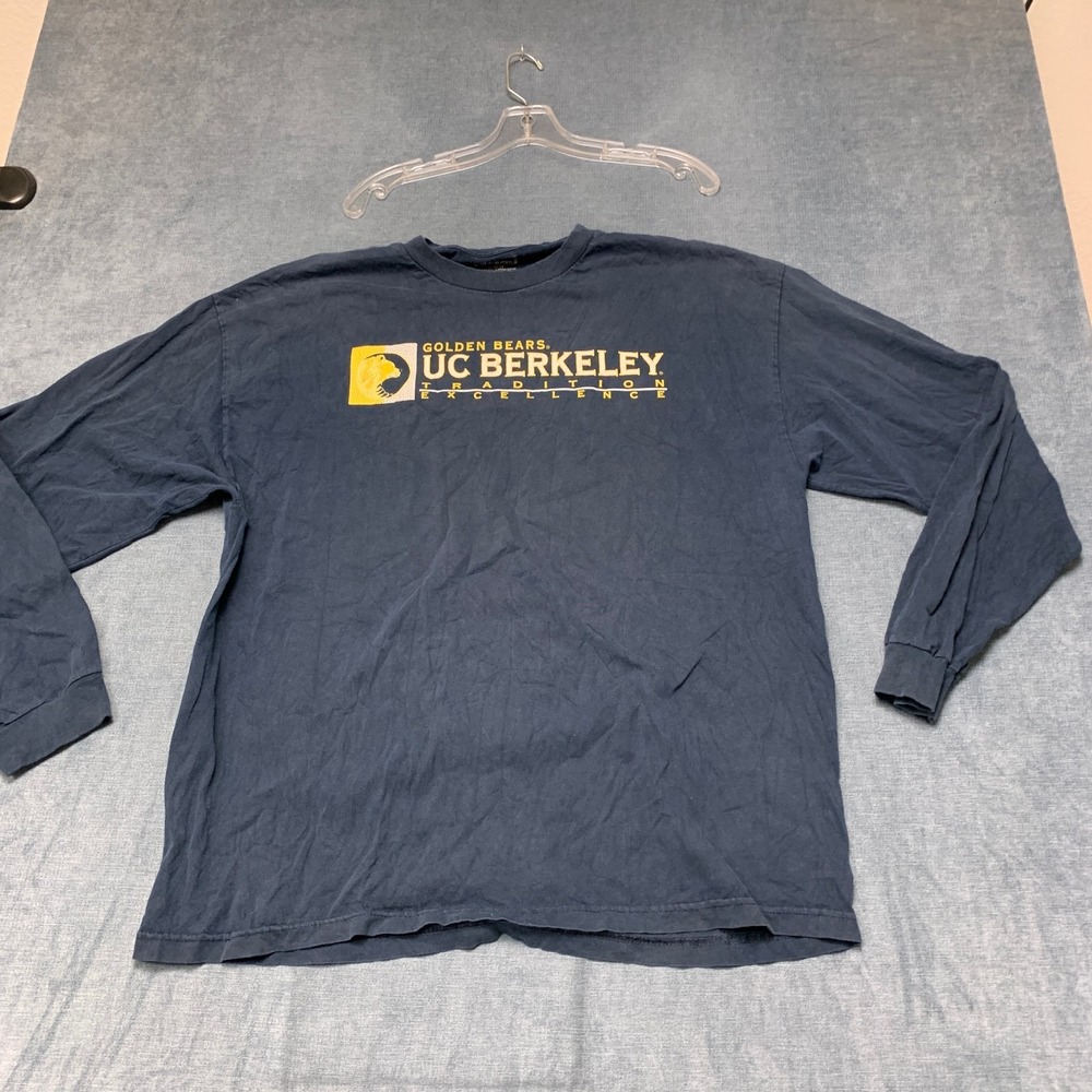 Vtg California Golden Bears T-Shirt Men XL Navy Champs UC Berkeley NCAA Football